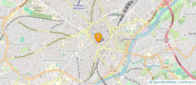localisation de l'entreprise SCI AUBOUR VEYSSET à LIMOGES
