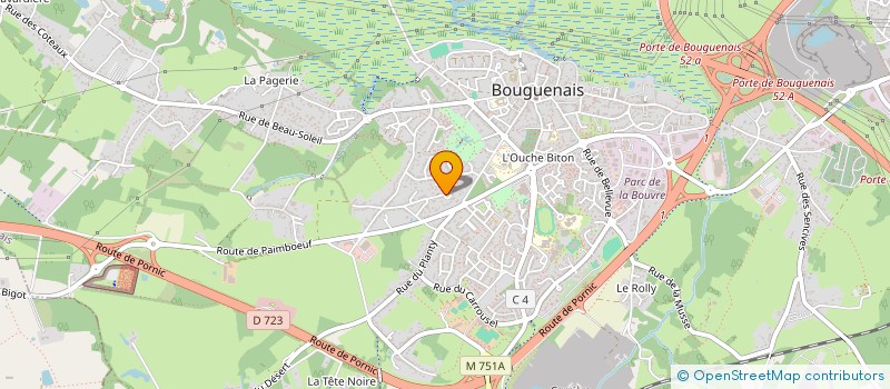 localisation de l'entreprise SCI AUBRY à BOUGUENAIS