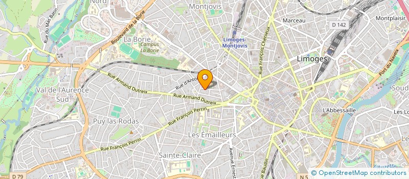 localisation de l'entreprise SCI AUBRY FAURE à LIMOGES