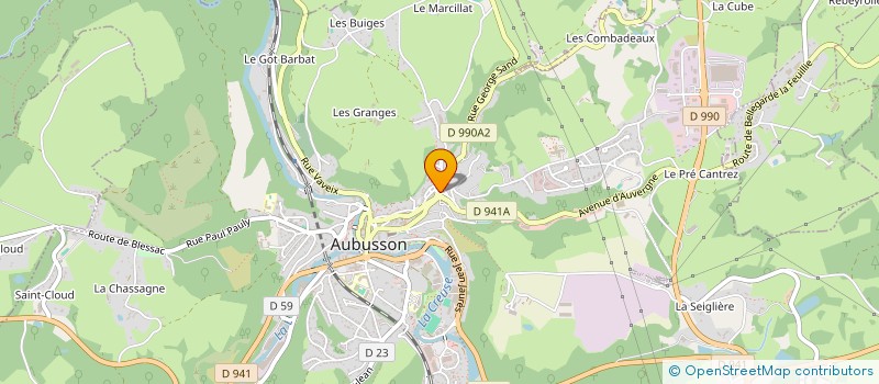 localisation de l'entreprise SCI AUCLAIR PANGAUD à AUBUSSON