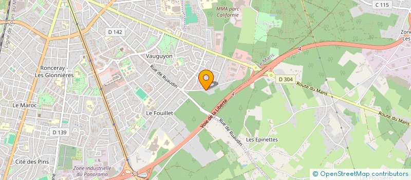 localisation de l'entreprise SCI AUDIN  LE MANS