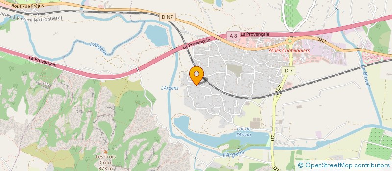 localisation de l'entreprise SCI AUDIOPTIC METZINGER à ROQUEBRUNE-SUR-ARGENS