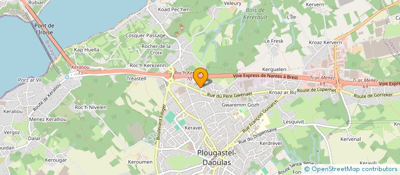 localisation de l'entreprise SCI AUDREY SIOU  PLOUGASTEL-DAOULAS