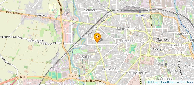 localisation de l'entreprise SCI AUDRIPHAINE  TARBES