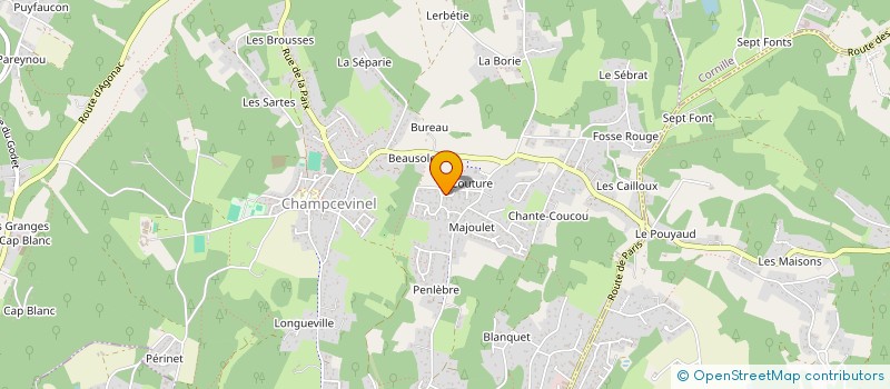 localisation de l'entreprise SCI AUDY  CHAMPCEVINEL