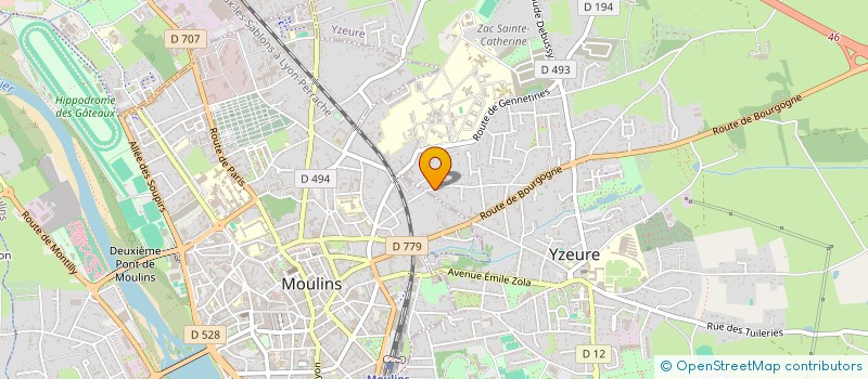 localisation de l'entreprise SCI AUGARI  YZEURE