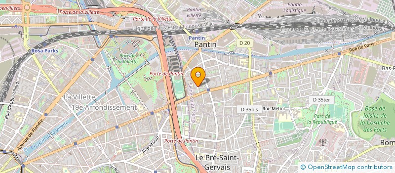 localisation de l'entreprise SCI AUGER HOCHE à PANTIN