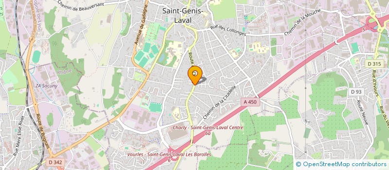 localisation de l'entreprise SCI AUGERS  SAINT-GENIS-LAVAL