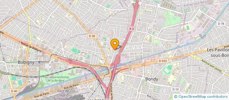 localisation de l'entreprise SCI AUJLA  BOBIGNY