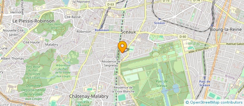 localisation de l'entreprise SCI AULNAY GFK à SCEAUX