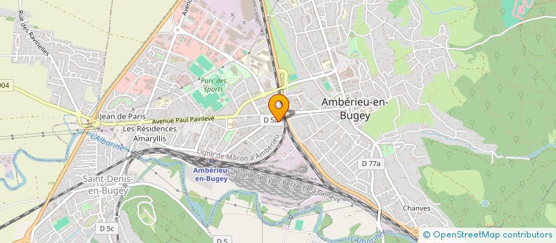 localisation de l'entreprise SCI AULOFRE  AMBERIEU-EN-BUGEY