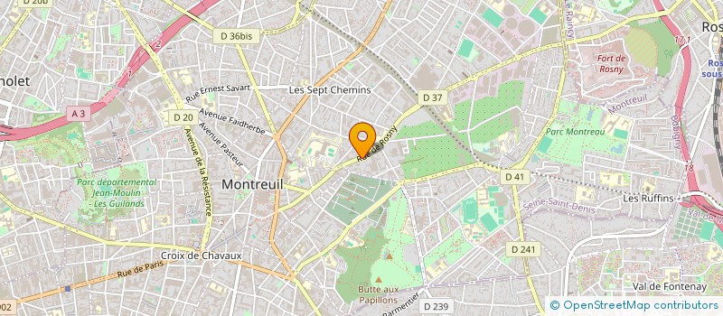 localisation de l'entreprise SCI AUO BOX MONTREUIL à MONTREUIL