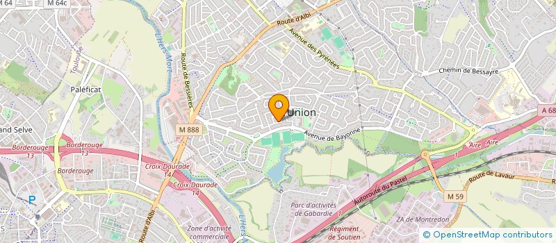 localisation de l'entreprise SCI AUPAURELI à L'UNION