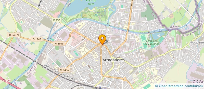 localisation de l'entreprise SCI AUPAVI  ARMENTIERES