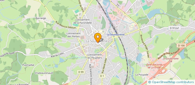 localisation de l'entreprise SCI AURA à LA SOUTERRAINE