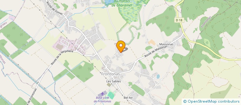 localisation de l'entreprise SCI AURA  FRONTONAS