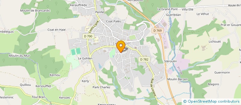 localisation de l'entreprise SCI AURACLAR  LE FAOUET