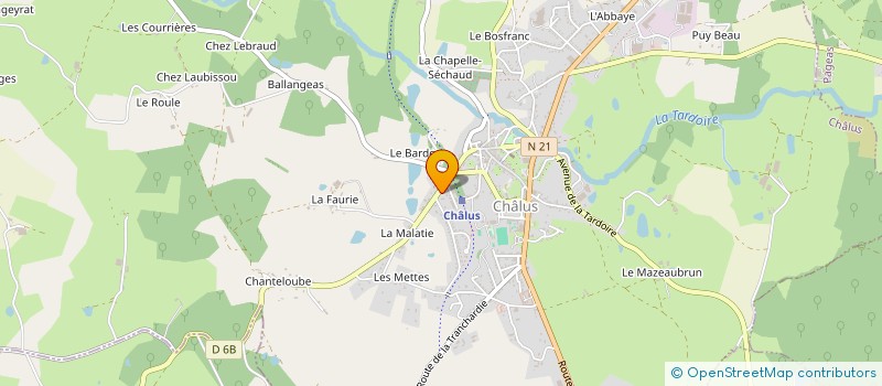 localisation de l'entreprise SCI AURAND LECOMPTE à CHALUS