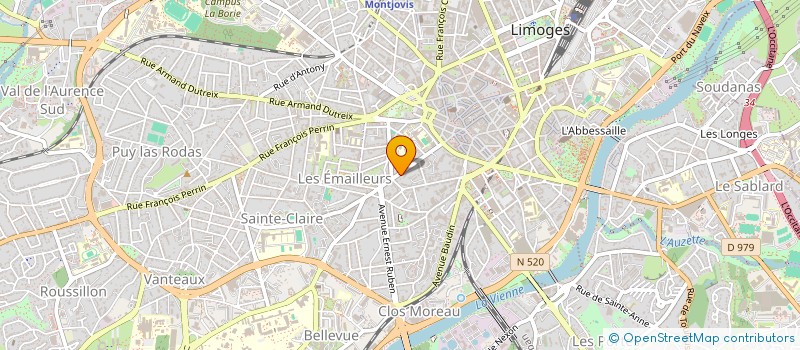 localisation de l'entreprise SCI AURAY KERBOIS  LIMOGES