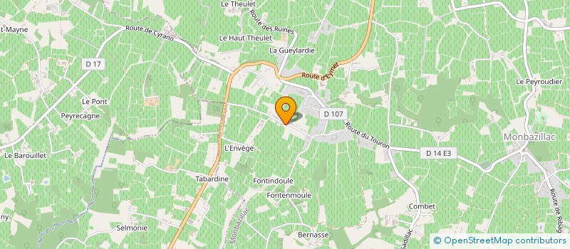 localisation de l'entreprise SCI AURCA  MONBAZILLAC