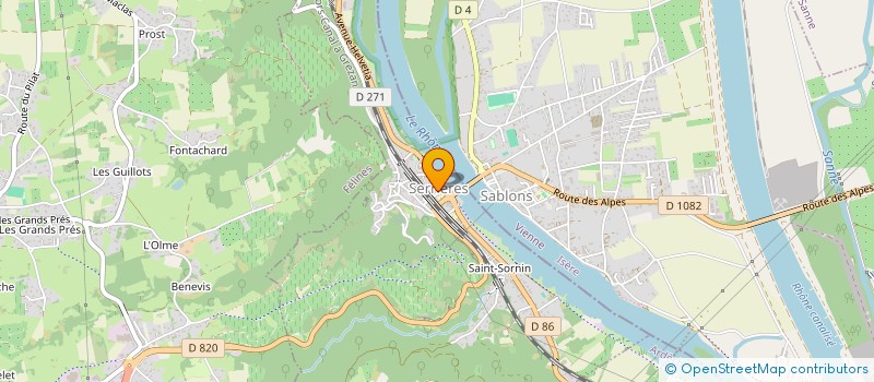 localisation de l'entreprise SCI AURE  SERRIERES