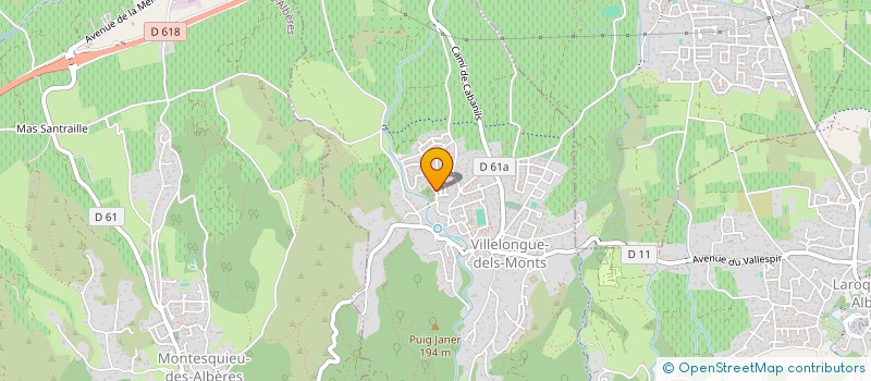 localisation de l'entreprise SCI AUREDAV  VILLELONGUE-DELS-MONTS