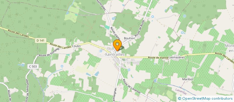 localisation de l'entreprise SCI AURELADE  XAINTRAILLES