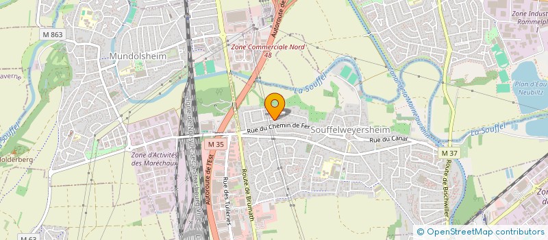 localisation de l'entreprise SCI AUREVA  SOUFFELWEYERSHEIM