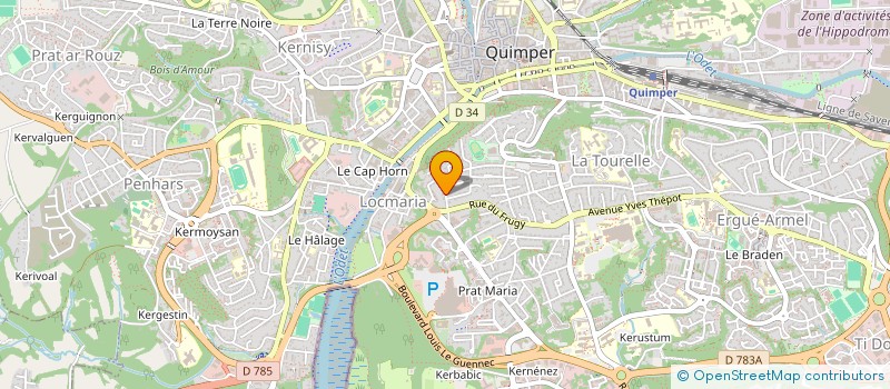 localisation de l'entreprise SCI AURILEX à QUIMPER