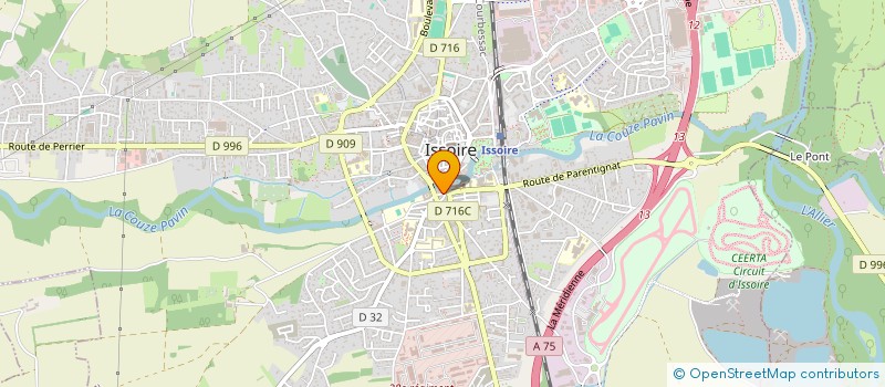 localisation de l'entreprise SCI AUROUZE  ISSOIRE