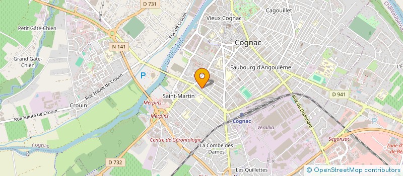 localisation de l'entreprise SCI AURYCE à COGNAC