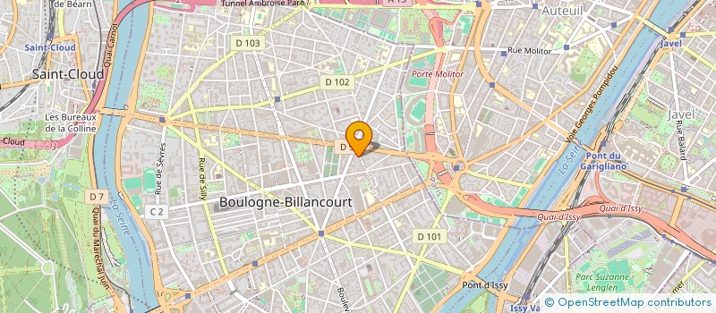localisation de l'entreprise SCI AUTEUIL BOULOGNE à BOULOGNE-BILLANCOURT