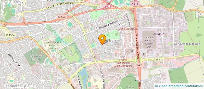 localisation de l'entreprise SCI AUTO NET  METZ