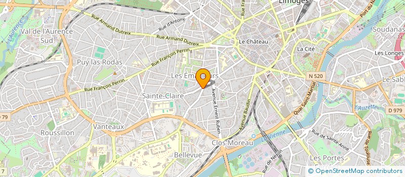 localisation de l'entreprise SCI AUVRAY LEYDIER à LIMOGES
