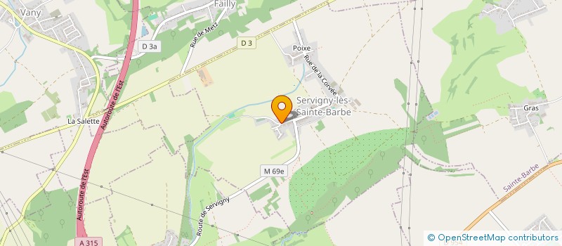 localisation de l'entreprise SCI AUX 3 PIMENTS  SERVIGNY-LES-SAINTE-BARBE