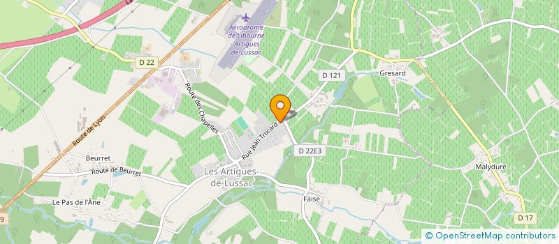 localisation de l'entreprise SCI AUX ABRIS DES VENTS D'ANGES  LES ARTIGUES-DE-LUSSAC