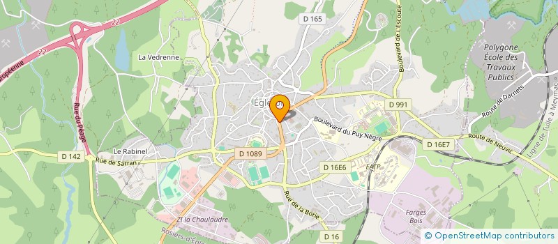 localisation de l'entreprise SCI AUX ARMES D'EGLETONS à EGLETONS