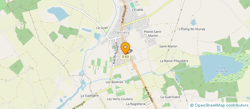 localisation de l'entreprise SCI AUX BONS PETITS SOINS  COUR-CHEVERNY