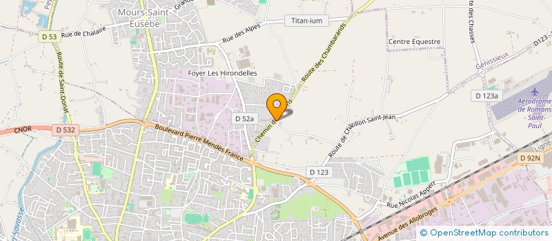 localisation de l'entreprise SCI AUX DEUX TILLEULS  ROMANS-SUR-ISERE