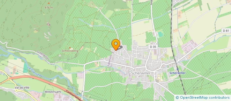 localisation de l'entreprise SCI AUX PIEDS DES CHATEAUX  SCHERWILLER