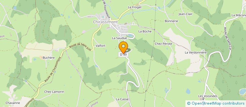 localisation de l'entreprise SCI AUX SERVES  CHIRASSIMONT