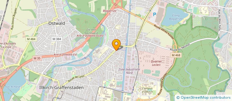 localisation de l'entreprise SCI AUX TROIS FLEURS  ILLKIRCH-GRAFFENSTADEN