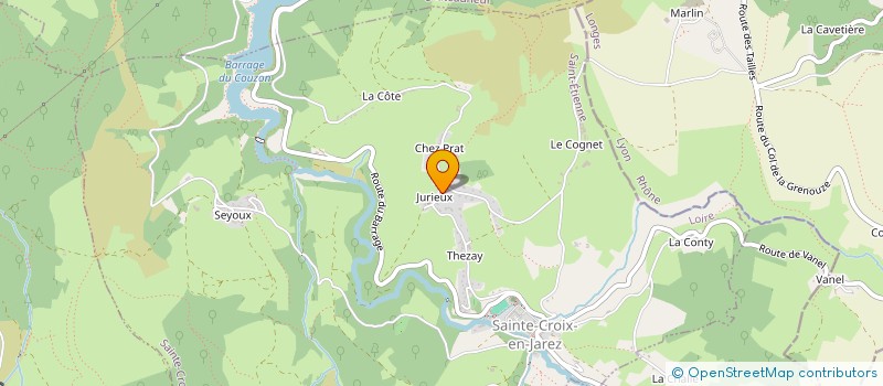 localisation de l'entreprise SCI AUX VENTS DE JURIEUX  SAINTE-CROIX-EN-JAREZ