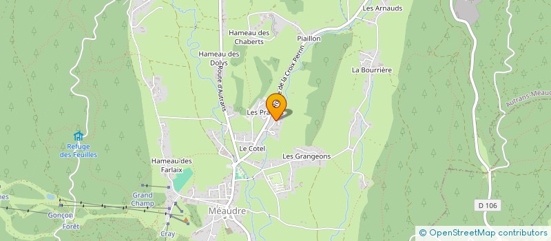 localisation de l'entreprise SCI AUX ZIBAUX  AUTRANS-MEAUDRE EN VERCORS