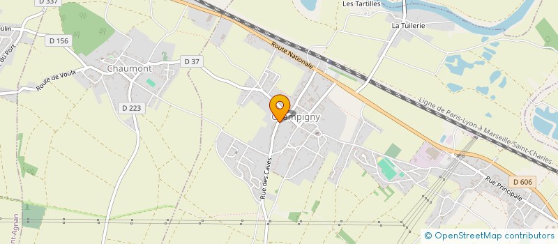 localisation de l'entreprise SCI AUXERRE & FILS  CHAMPIGNY