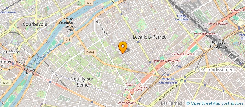 localisation de l'entreprise SCI AUZOUER VILLEDOMER à LEVALLOIS-PERRET