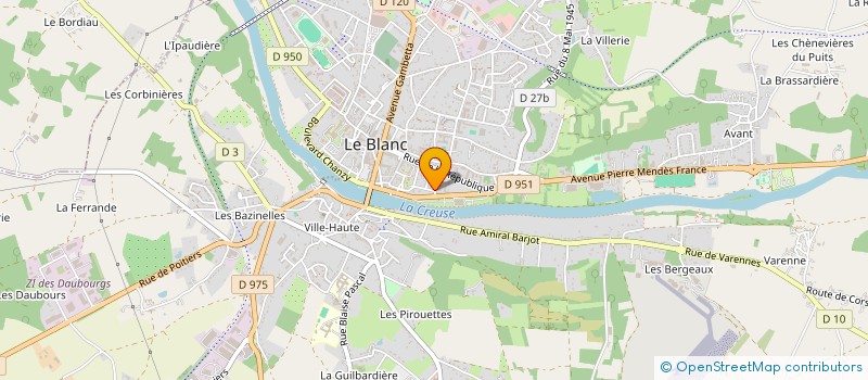 localisation de l'entreprise SCI AV-LI à LE BLANC