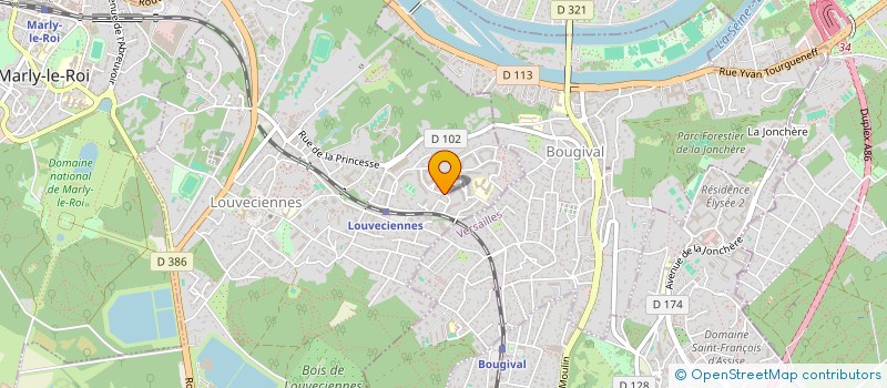 localisation de l'entreprise SCI AVAC  LOUVECIENNES