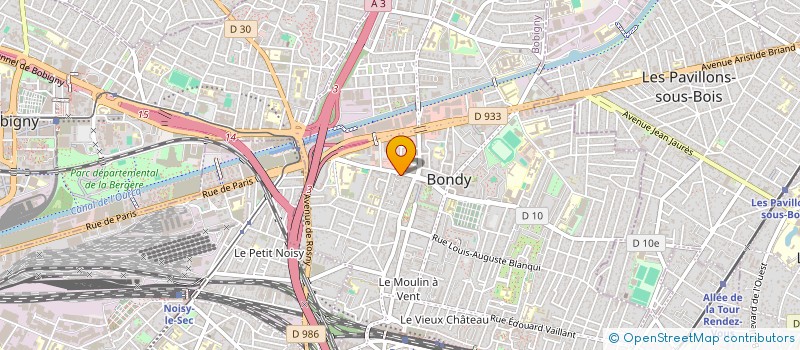 localisation de l'entreprise SCI AVCI  BONDY