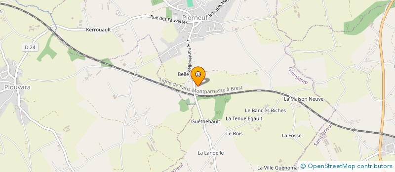 localisation de l'entreprise SCI AVEL  CHATELAUDREN-PLOUAGAT